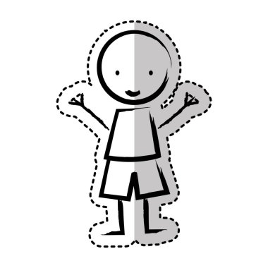 sevimli küçük çocuk karakter