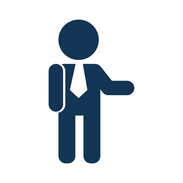 Zakenman avatar geïsoleerde pictogram — Stockvector