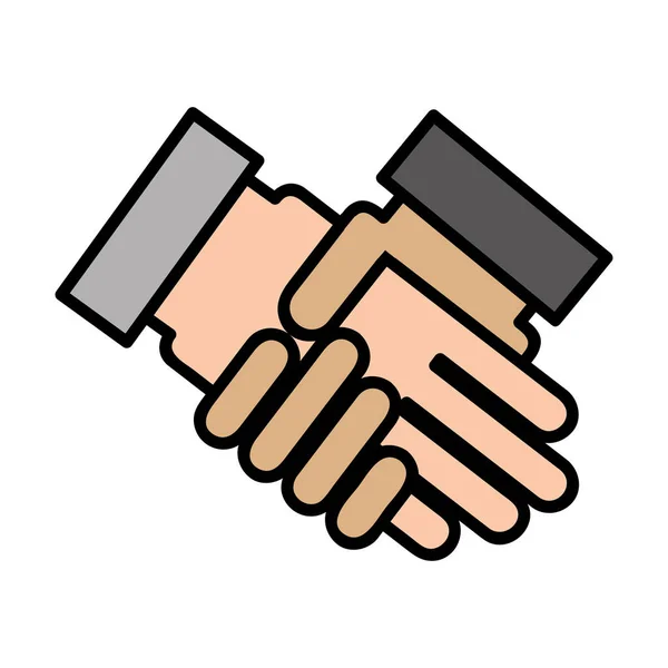 Hand shake izolované ikonu — Stockový vektor