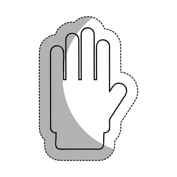 Χέρι ανθρώπινο επάνω απομονωμένο εικονίδιο — Διανυσματικό Αρχείο