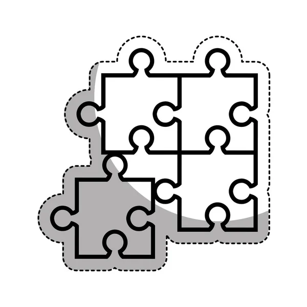 Puzzel stuk geïsoleerd pictogram — Stockvector