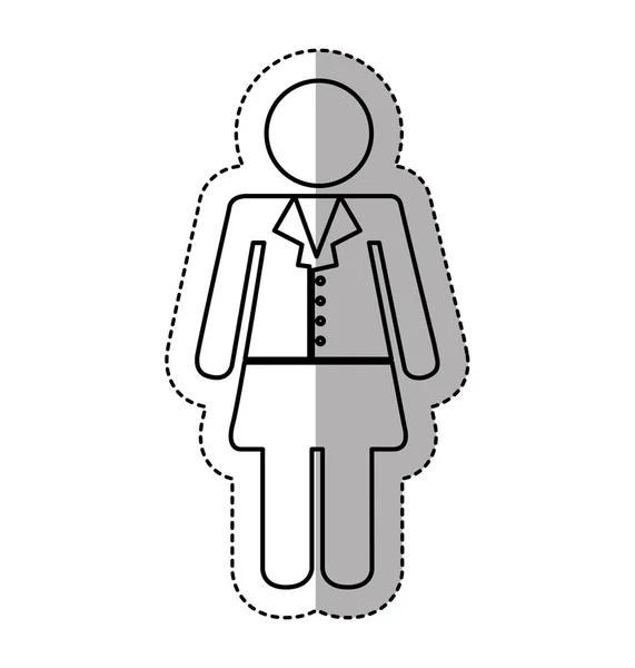 Femme d'affaires avatar icône isolée — Image vectorielle