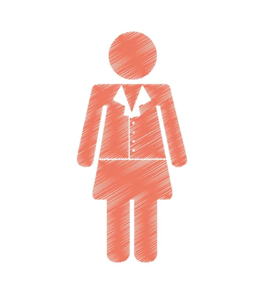 Donna d'affari avatar icona isolata — Vettoriale Stock
