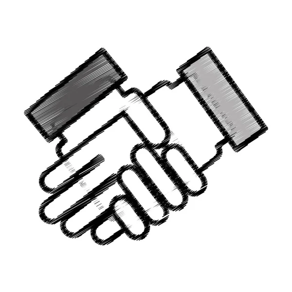 Hand schudden geïsoleerde pictogram — Stockvector