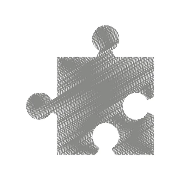 Puzzel stuk geïsoleerd pictogram — Stockvector