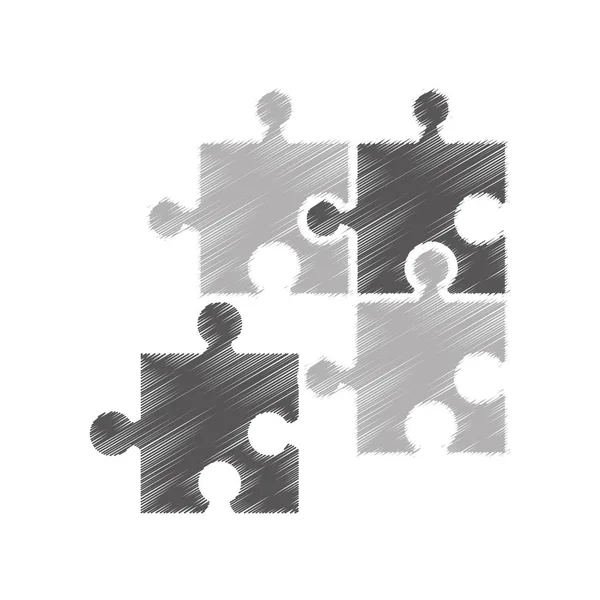 Puzzel stuk geïsoleerd pictogram — Stockvector