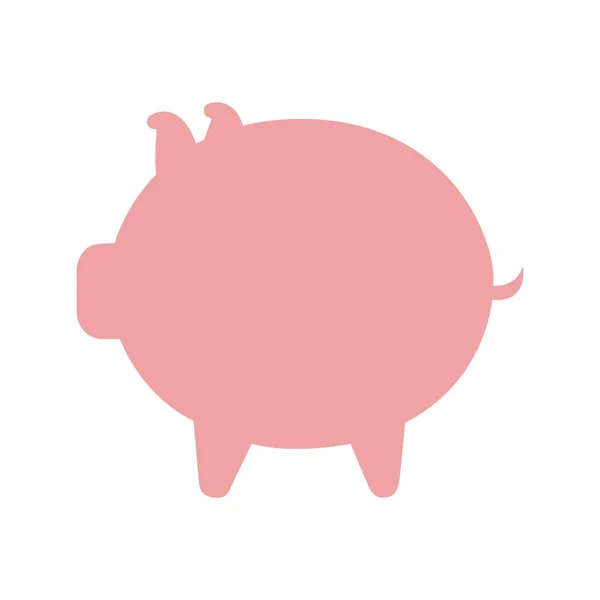 Piggy savings isolated icon — Stock Vector