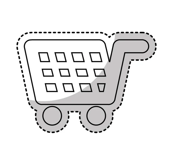 Shopping cart kommersiella ikonen — Stock vektor