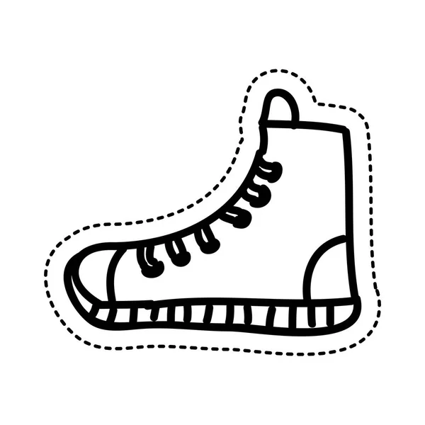 Shoe young style icon — Stock Vector