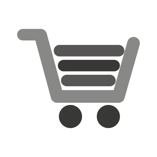 Shopping cart isolerade ikonen — Stock vektor