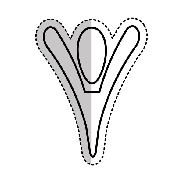 Чоловічий силует ізольована ікона — стоковий вектор