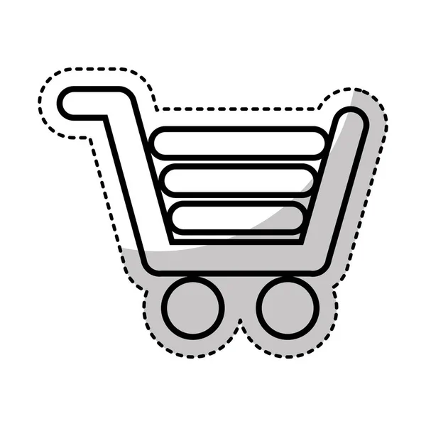 Carrito de compras icono aislado — Vector de stock