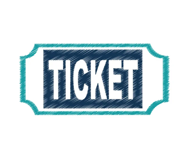 Ticket entrance isolated icon — Stock Vector