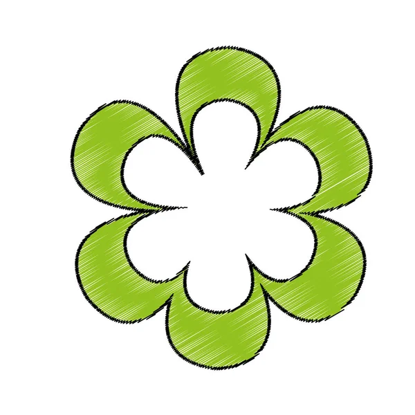 Flor dibujo icono aislado — Vector de stock