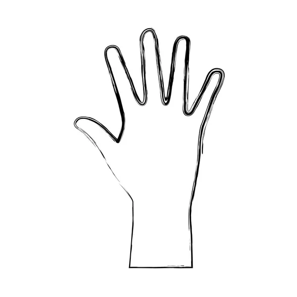 Hand human ecology symbol — Stock Vector