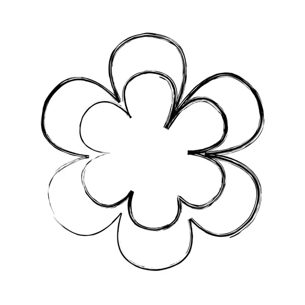 Bloem tekening geïsoleerde pictogram — Stockvector