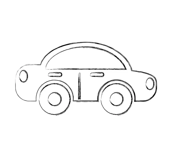 Car drawing isolated icon — Stock Vector