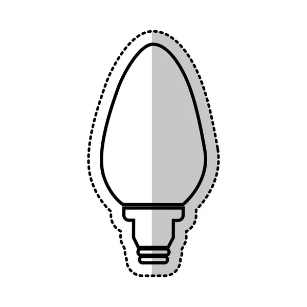 Bombilla eléctrica icono aislado — Vector de stock