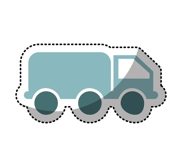 Truck oil transport isolated icon — Stock Vector