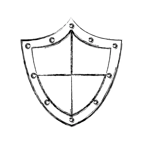 Escudo protector aislado icono — Vector de stock