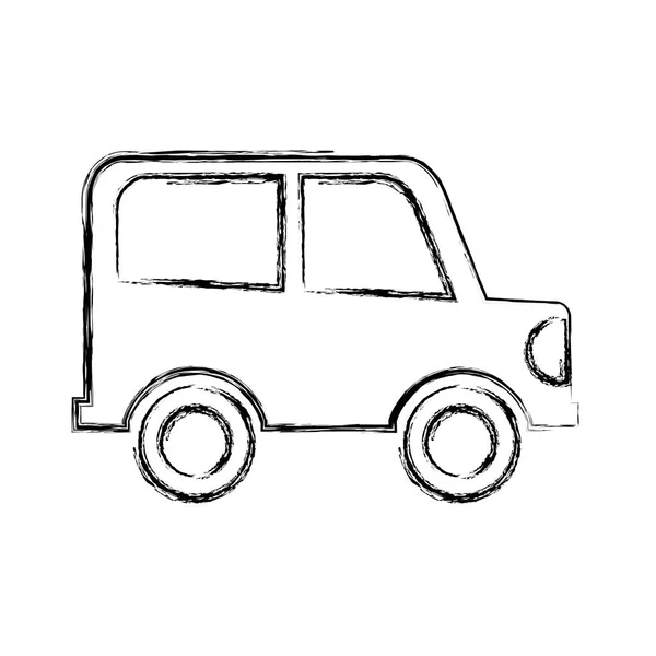 Dessin de voiture icône isolée — Image vectorielle