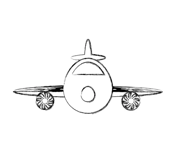 Flygplan flygande isolerade ikonen — Stock vektor
