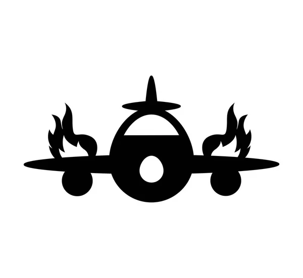 Avión vuelo seguro aislado icono — Vector de stock