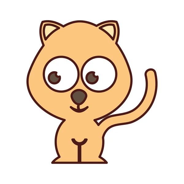 Lindo gato tierno carácter — Vector de stock