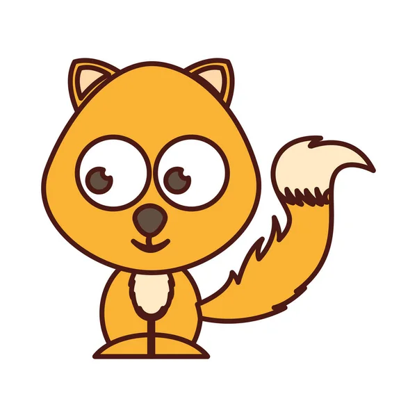 Schattig fox teder karakter — Stockvector