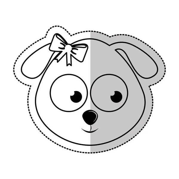 Aranyos kutya pályázati elszigetelt ikon — Stock Vector