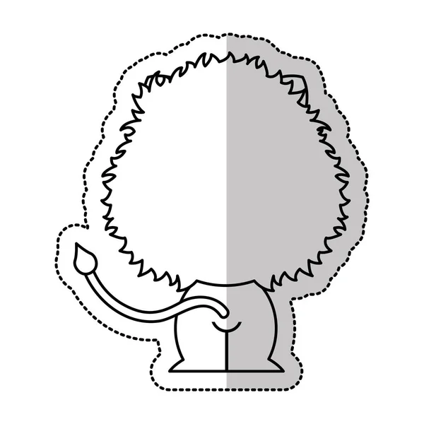 Mignon lion tendre caractère — Image vectorielle