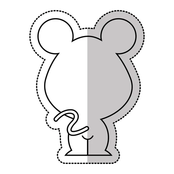 Lindo ratón tierno carácter — Vector de stock