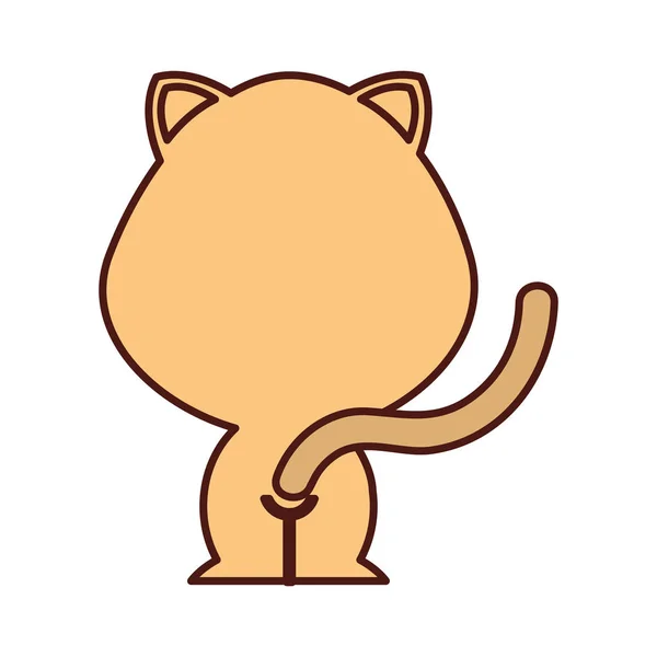 Süße Katze zarten Charakter — Stockvektor