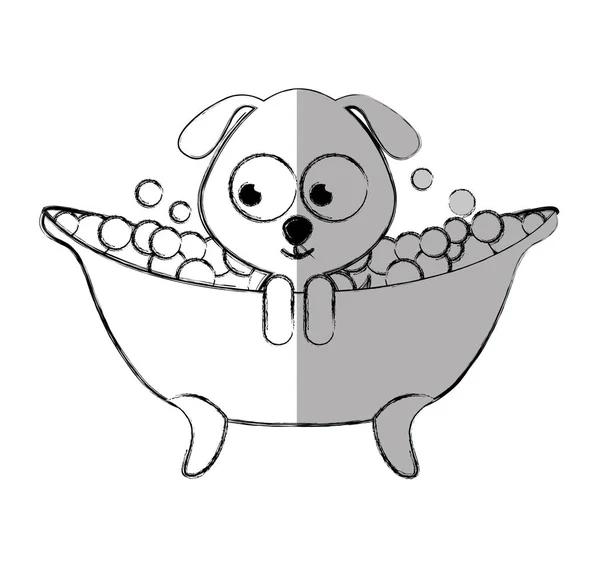 Cute dog tender isolated icon — Stock Vector