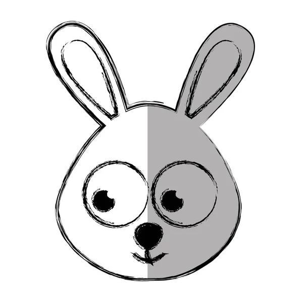 Lindo conejo tierno carácter — Vector de stock
