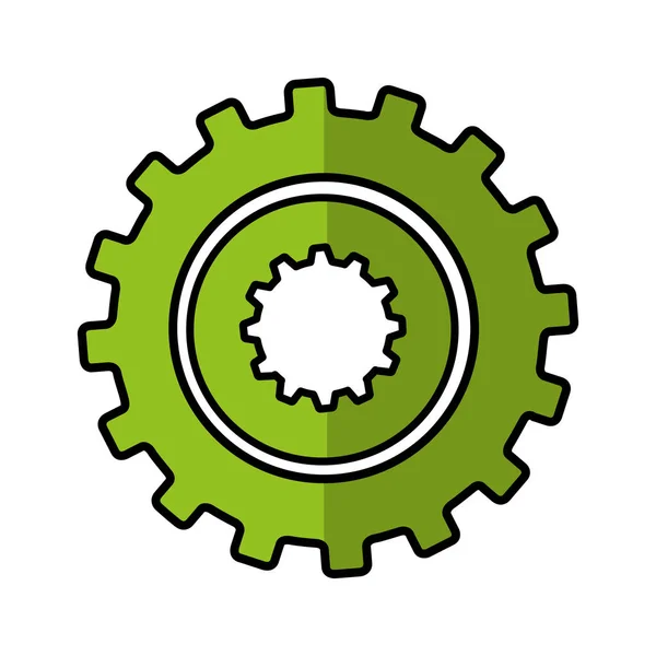 Gears machine isolated icon — Stock Vector