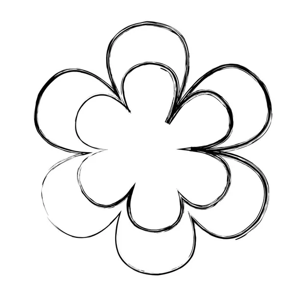 Λουλούδι σχεδίασης απομονωμένες εικονίδιο — Διανυσματικό Αρχείο