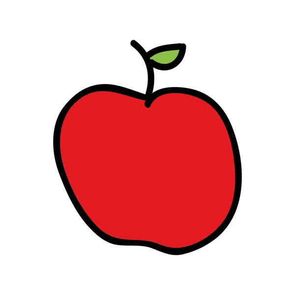 Ikona kreslení Apple čerstvé ovoce — Stockový vektor
