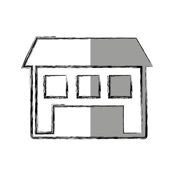 Casa esterior aislado icono — Vector de stock