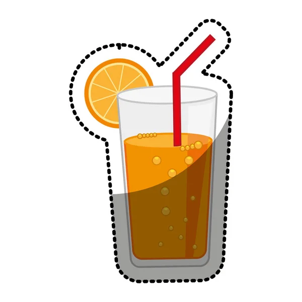 Cóctel zumo de naranja cítricos — Vector de stock