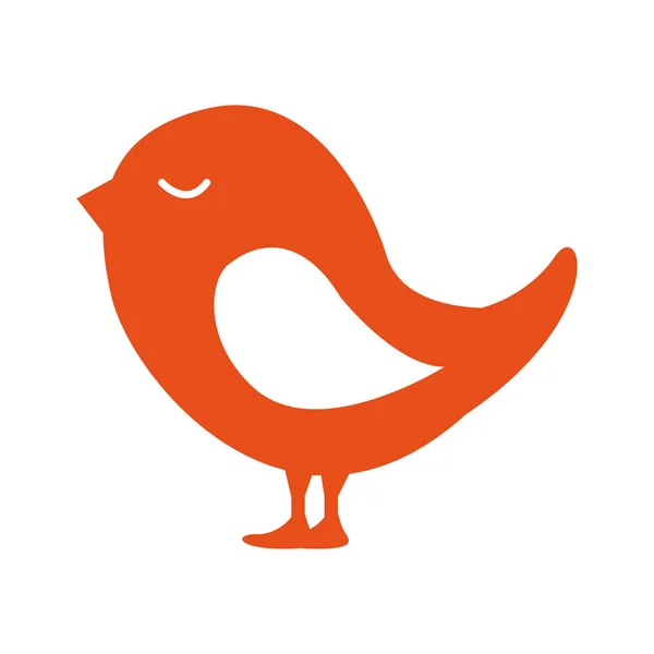 Lindo pájaro aislado icono — Vector de stock