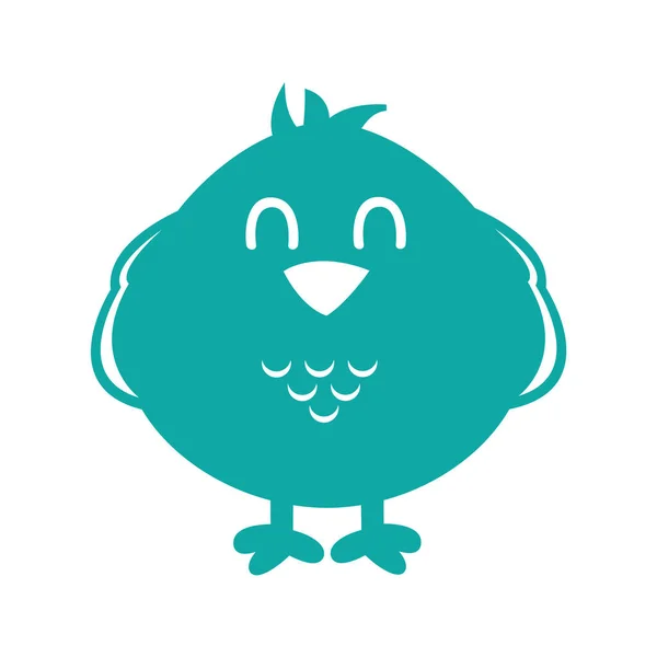 Lindo pájaro aislado icono — Vector de stock