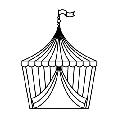sirk çadırı izole simgesi