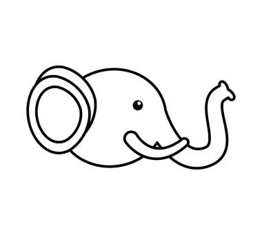 sirk fil izole simgesi