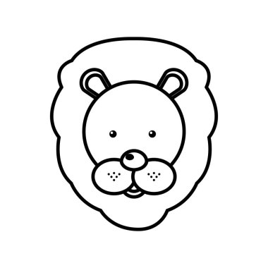 sirk aslanı izole simgesi