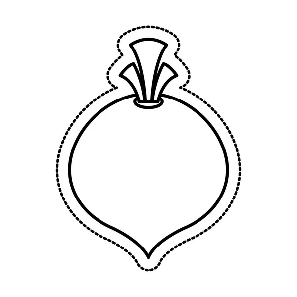 Cebolla vegetal fresco aislado icono — Archivo Imágenes Vectoriales