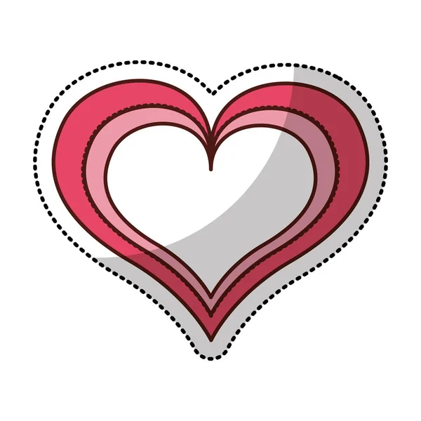 Szív szerelem rajz ikon — Stock Vector