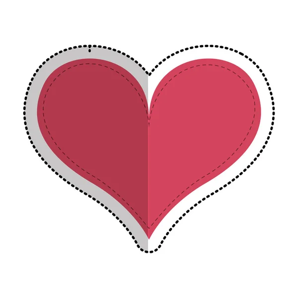 Corazón amor dibujo icono — Vector de stock