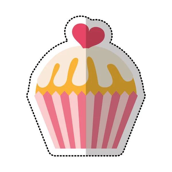 Вкусный сладкий кекс икона — стоковый вектор