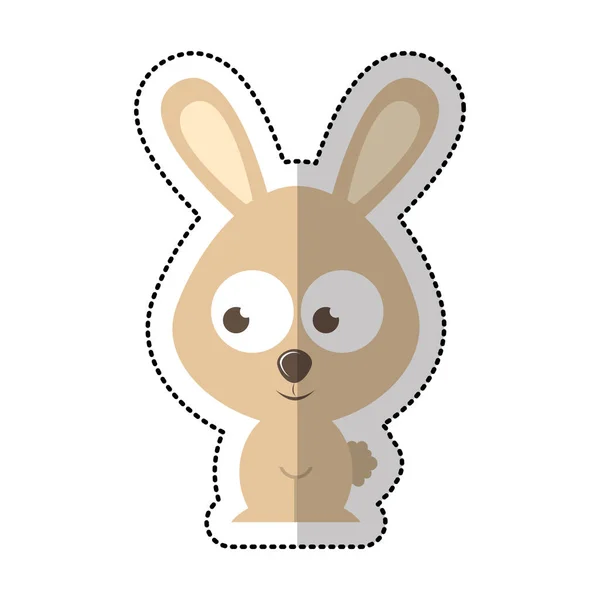 Schattig konijn teder karakter — Stockvector